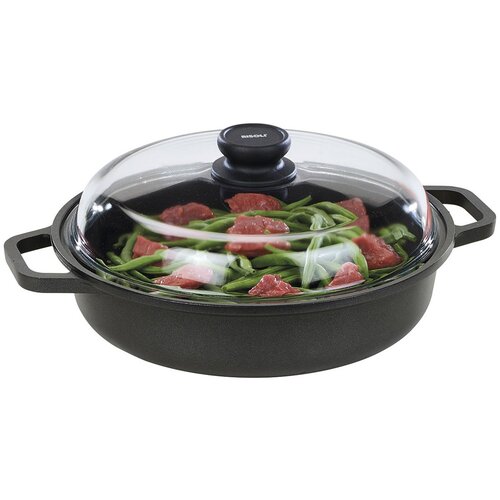Risoli gourmet steklen pokrov bohemia 28cm / črn ročaj / steklo, (20456648) Slike
