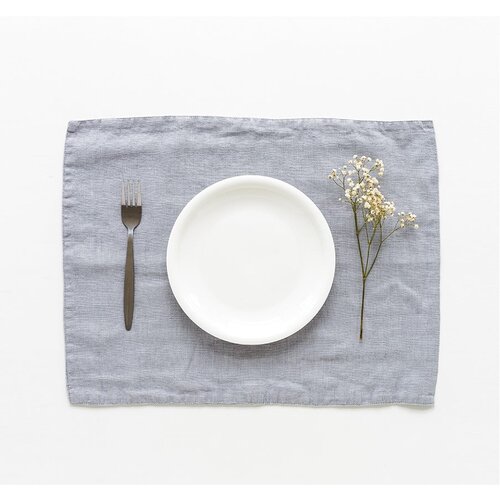 Linen Tales svijetlosiva lanena prostirka, 35 x 45 cm Cijene