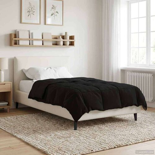  Zimska pokrivača &amp;Scaron;onerisan Crna 140 x 220 cm Mikrovlakna Slike