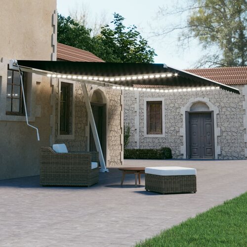 Tenda Ročno zložljiva tenda z LED lučkami 600x300 cm antracitna Cene