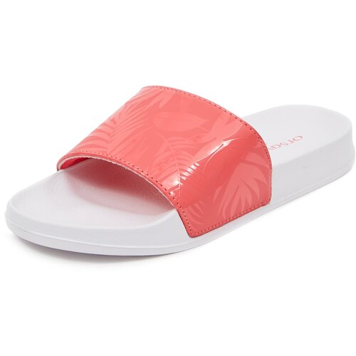 Orsay Coral-White Ladies Patterned Slippers - Women Cene