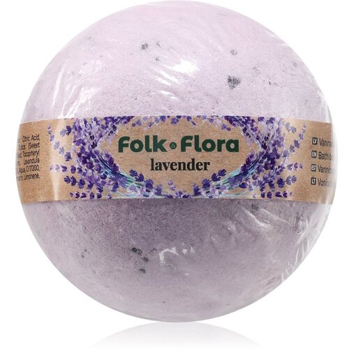 Folk & Flora Lavender kroglica za kopel s pomirjajočim učinkom 130 g Cene