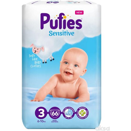 Pufies pelene Maxi pack Sensitive Midi 3 (6-10kg) 66/1 Cene