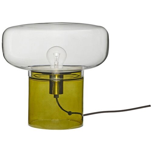 H&amp;uuml;bsch stolna lampa od zelenog stakla crave Slike