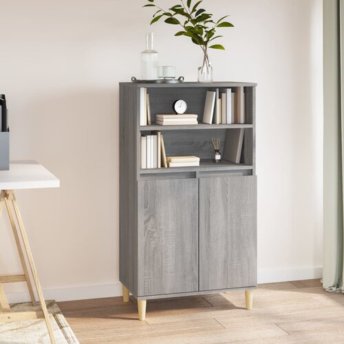 vidaXL Visoka komoda siva sonome 60x36x110 cm od konstruiranog drva Cijene