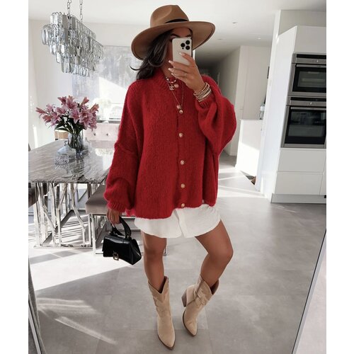 Beloved Kahlani oversized chunky jopa rdeča Slike