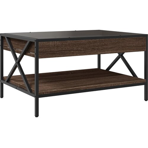  Stolić s beskonačnim LED svjetlima boja hrasta 70x50x38 cm Slike