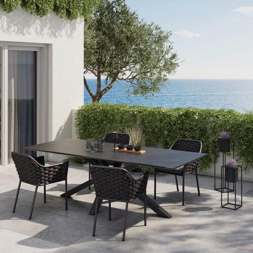 Modern Living Vrtni Stol Louisa, Antracit, Aluminij Slike