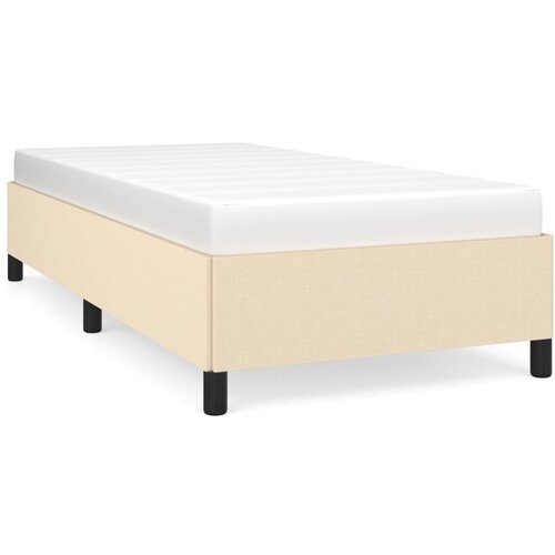 Maison Chic Posteljni okvir - Enojna postelja - Postelja za odrasle brez vzmetnice Cream 90x200 cm Tkanina-J7093, (21770127) Cene