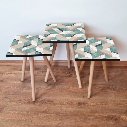 Hanah home set klub stočića 3Shp222, 3 komada, Šarena Cene