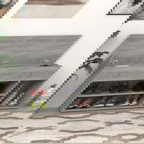 vidaXL Klupa za cipele boja sivog hrasta 105x30x45cm konstruirano drvo Cijene