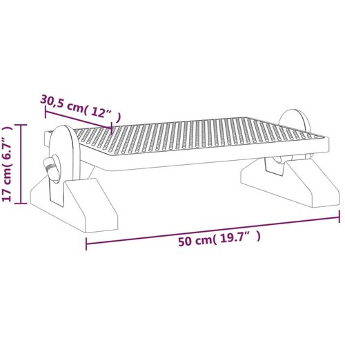  Oslonac za noge crni 50 x 30 5 x 17 cm Slike