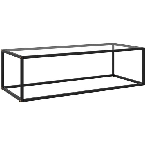 The Living Store Klubska mizica črna s kaljenim steklom 120x50x35 cm - Klubska Mizica, (21575054) Cene