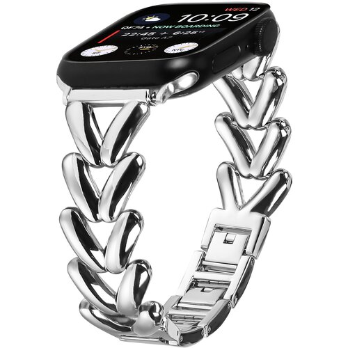 INF Pa&scaron;ček za Apple Watch 10/Ultra 2, 38/40/41 mm - tanek pleten pa&scaron;ček iz nerjavečega jekla Silver, (22104929) Cene