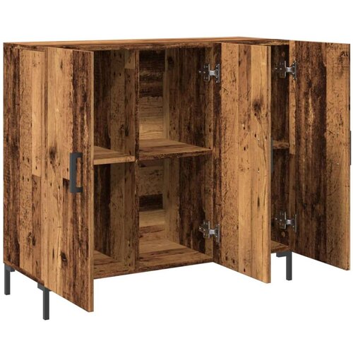 VidaXL Komoda boja starog drva 90 x 34 x 80 cm od konstruiranog drva Slike