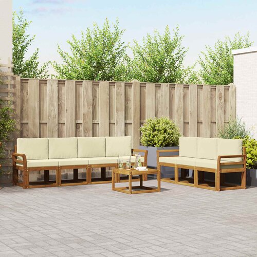 Set vanjskih sofa 8 kom. Prirodna i krem Cene