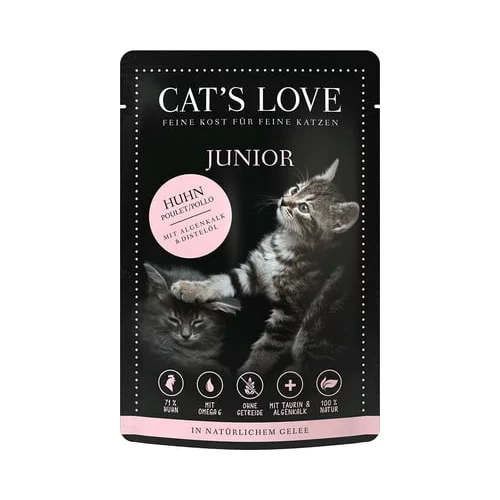 Cat's Love Mokra hrana za mačke "Junior Chicken Pur" - 85 g