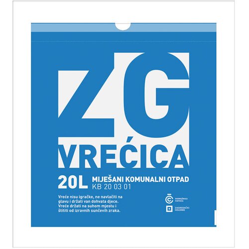  VREĆICA ZG ZA MIJE&amp;Scaron;ANI KOMUNALNI OTPAD 20L PK10 Slike