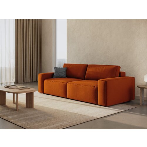 Micadoni Opečnato oranžna raztegljiva sedežna garnitura 247 cm Jodie &amp;ndash; Home Slike