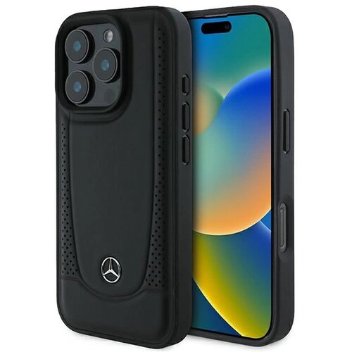 Mercedes-Benz OVITEK MERCEDES USNJEN URBAN ZA IPHONE 16 PRO ČRN, (21898797) Cene