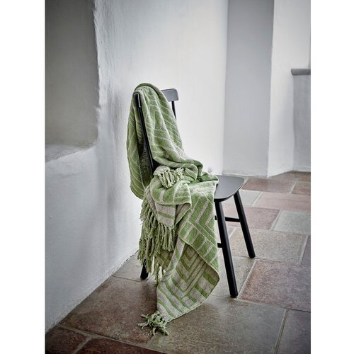 Bloomingville Zelena odeja iz me&amp;scaron;anice bombaža 130x155 cm Velva &amp;ndash; Slike