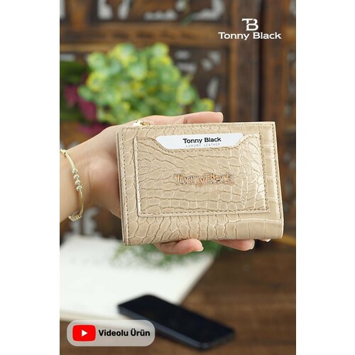 Tonny Black original women's card holder coin & coin compartment alligator croco model stylish mini wallet with card holder Slike