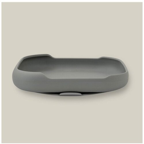 Interbaby silikonski tanjur s vakuumskom podlogom Petrol Grey Slike