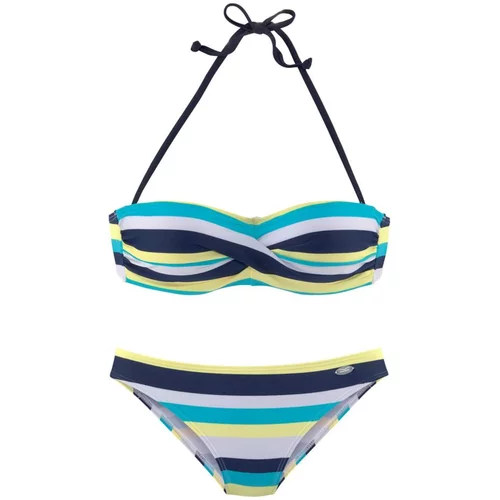 VENICE BEACH Bikini mornarska / svetlo modra / rumena / bela