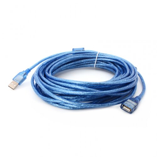(85508) kabl USB 2.0 (muški) na USB 2.0 (ženski) 10m plavi Slike