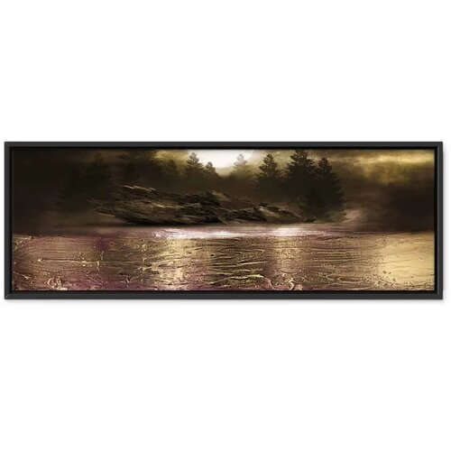  Slika - Contemplation (1 Part) Narrow - First Variant 150x50 U crnom drvenom okviru Cene