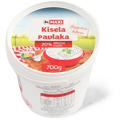 Maxi Kisela pavlaka 20%mm 700g Cene