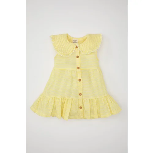 Defacto Baby Girl Striped Sleeveless Poplin Dress