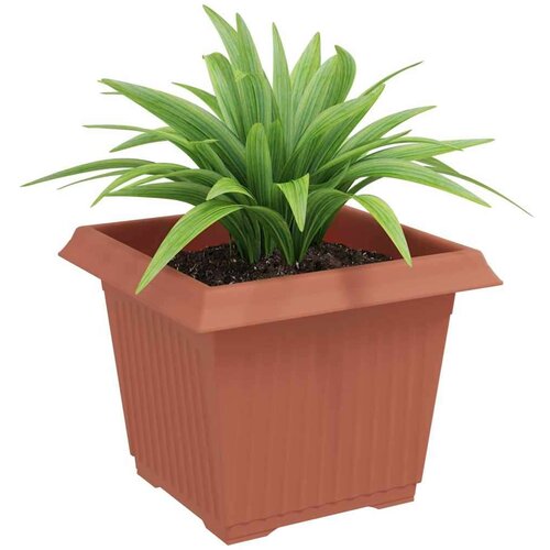  Kvadratna saksija za cvijeće 24 pcs Crvena cigla - Crvena cigla 33 x 33 x 26 cm 24 Slike