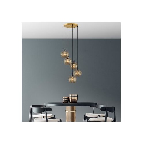 Opviq Luster Selcuklu-Mr-790-1, 60x60x111cm, IP20, Zlatna boja Cene