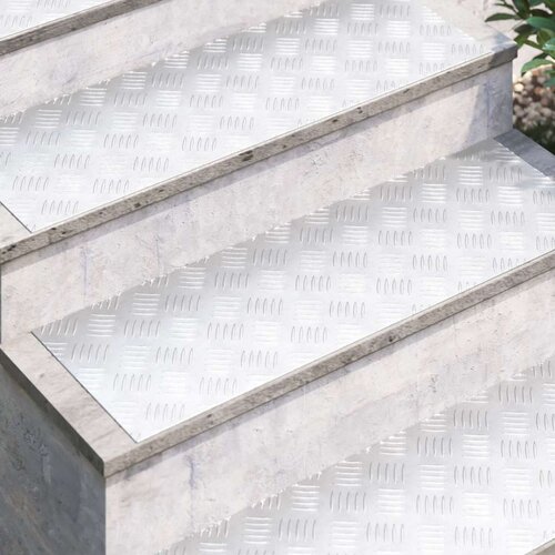  Aluminijski re&amp;scaron;etkasti limovi 4 kom Antisklizni 90x30 cm Slike