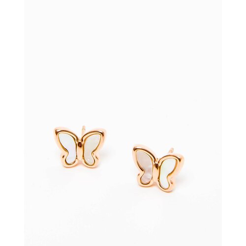 Yups Earrings with enamel butterfly white Cijene