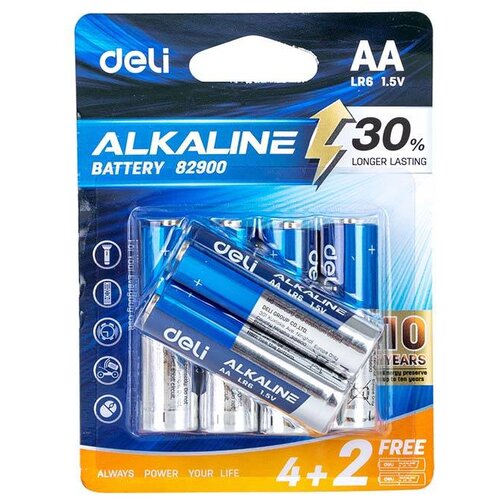 Alkalne baterije AA LR6 4+2 kom Dijelovi Slike