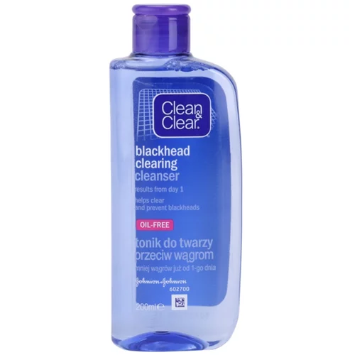 Clean & Clear Blackhead Clearing voda za lice protiv mitesera 200 ml
