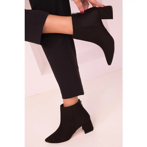 Soho Black Suede Women's Boots & Booties 15447