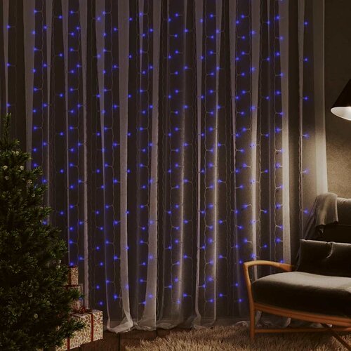  LED vilinska zavjesa 3 x 3 m 300 LED plave 8 funkcija Cijene