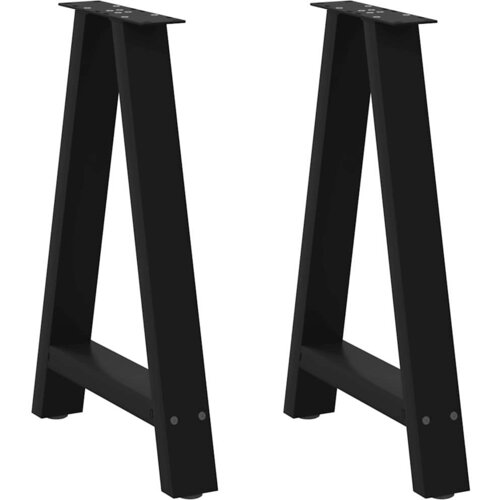 VidaXL Noge stolića za kavu A-oblika 2 kom crne 60x(72-73) cm čelik Slike