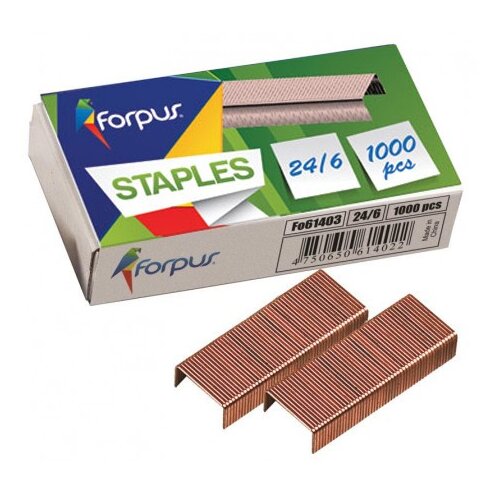  Uložci za klamerice Forpus 24/6, boja bakra Slike