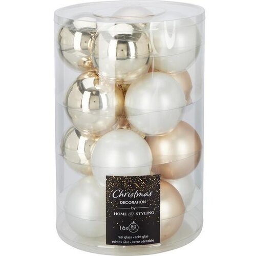  BOŽIĆNE KUGLE 8CM SET 16/1 SORTO Slike