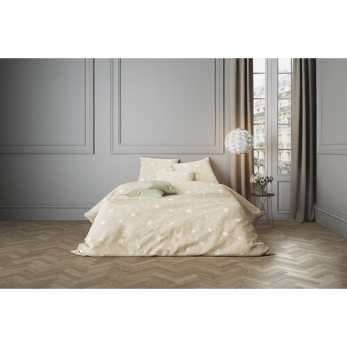STIL posteljina saten primrose bež 140x200 + 60x80 cm Slike