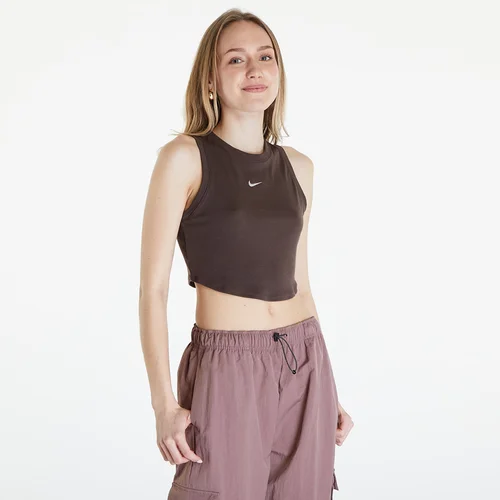 Nike Sportswear Essentials Women's Ribbed Cropped Tank Baroque Brown/ Sail