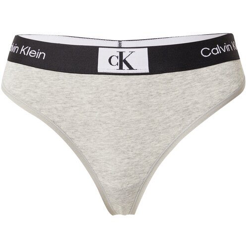 Calvin Klein Underwear Tanga gaćice svijetlosiva / crna / bijela Slike