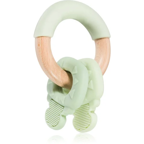 Kikka Boo Silicone and Wood Teether Keys grizalo Mint 1 kos