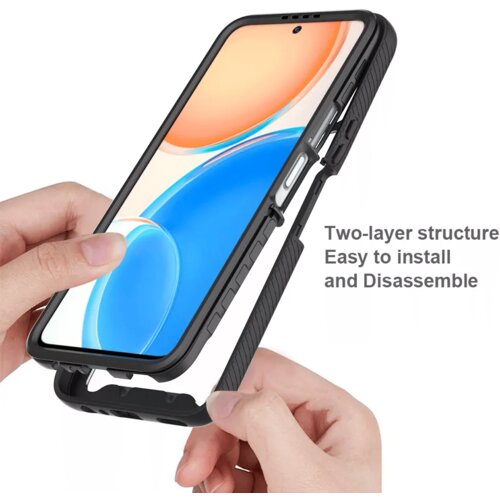 Techsuit Defense360 Pro + za&amp;scaron;čita zaslona - Honor X8 4G - črna Slike