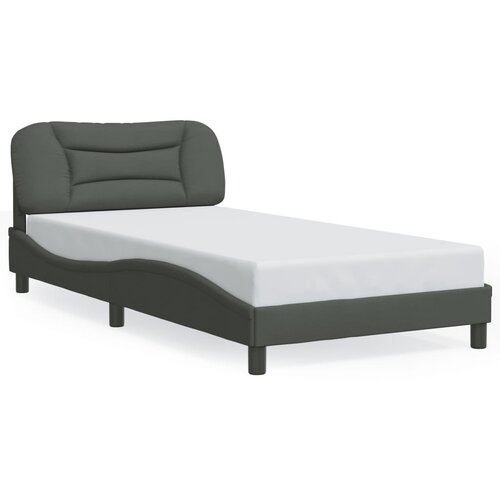 Maison Chic Posteljni okvir - Enojna postelja - Postelja za odrasle brez vzmetnice temno siv 100x200 cm blago-J7824, (21761516) Slike
