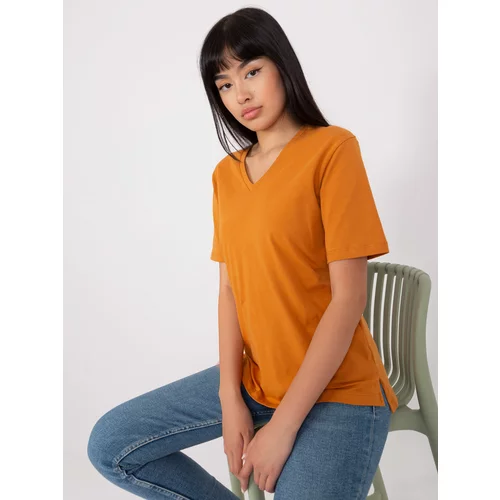 Fashion Hunters Dark orange basic T-shirt